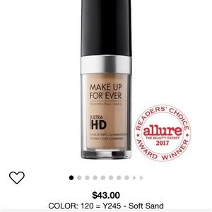 Make up for ever Ultra HD foundation.